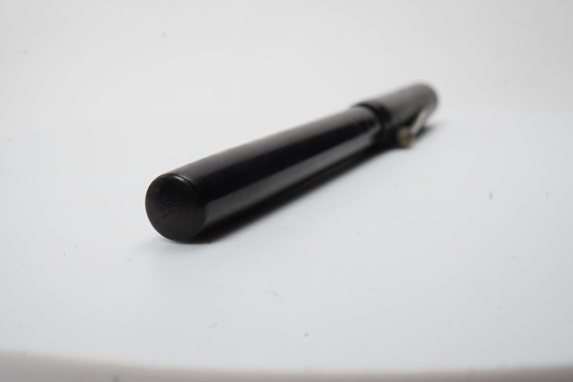 A Waterman BCHR No.12 eye dropper with nickel clip and Waterman 14ct. gold flexible nib